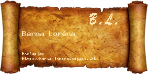 Barna Loréna névjegykártya