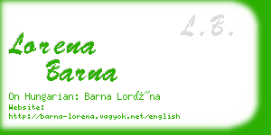 lorena barna business card